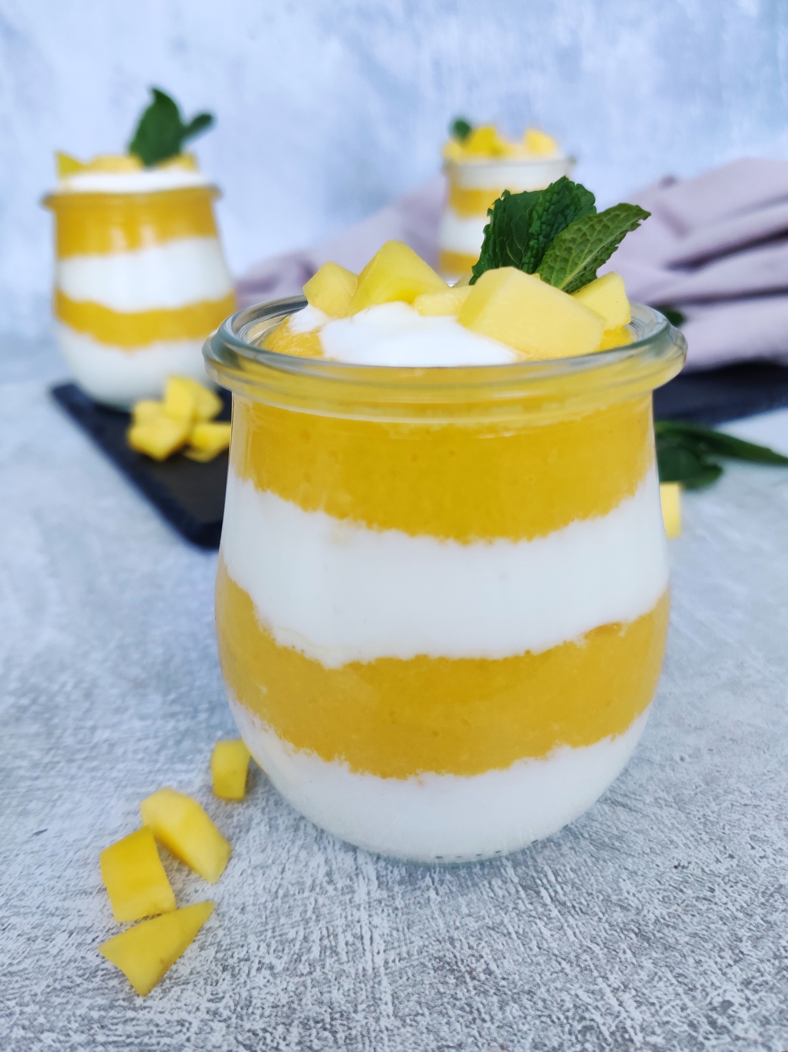 Joghurt Mango Dessert | Herbs and Ginger